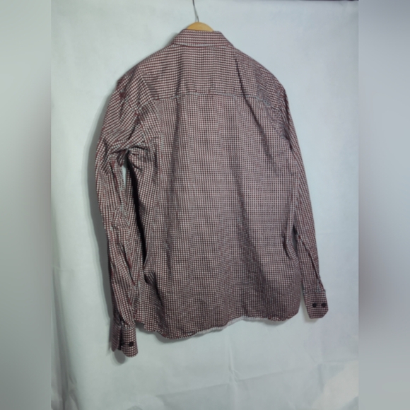 Patron Cito Red Label Sz L Men's Red and Black Checkered Shirt - Picture 3 of 6